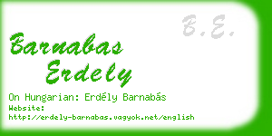 barnabas erdely business card