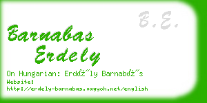 barnabas erdely business card